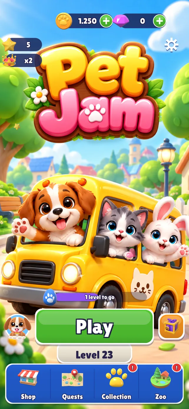 Pet Jam: Bus Puzzle: tela 1