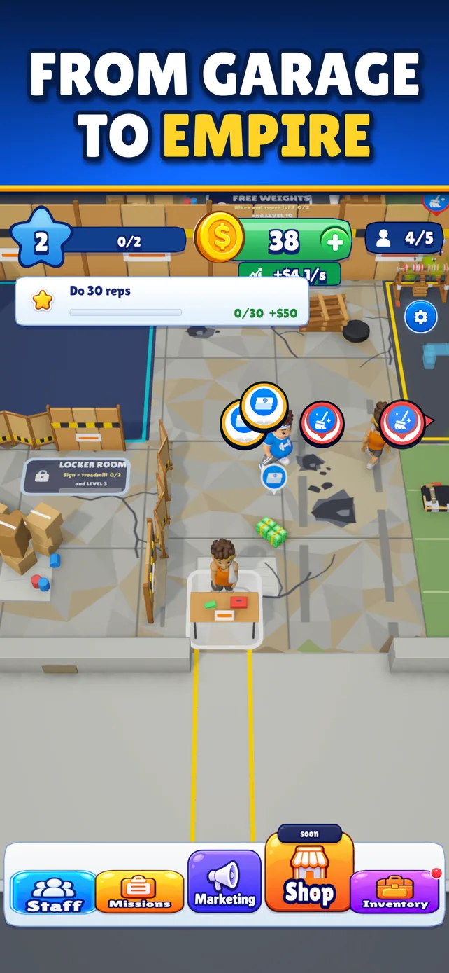 My Gym Empire: pantalla 2